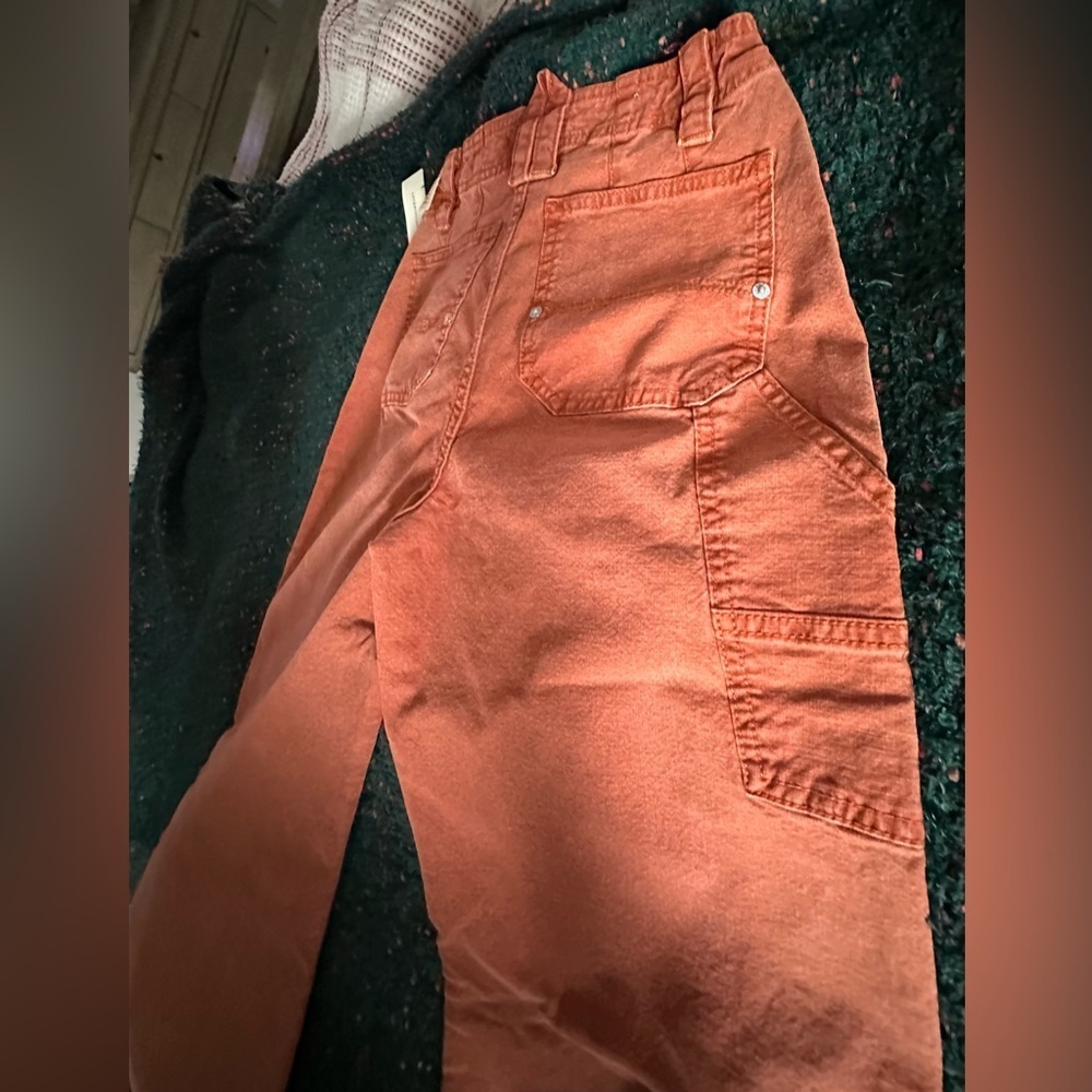 RARE Pilcro Carpenter Wide Leg Pants Orange NWT 26 - Picture 15 of 16